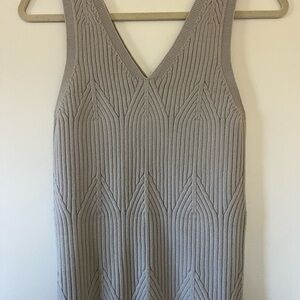 Gray Sleeveless Knit top